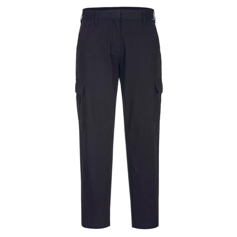 Women's stretch cargo trousers (S233) slim fit Black