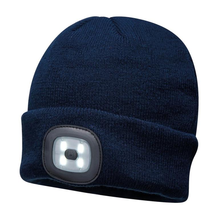 Beanie LED headlight USB rechargeable (B029) Navy