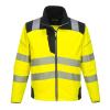 PW3 Hi-vis softshell jacket (T402) Yellow/Black