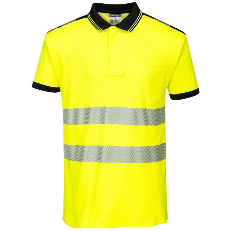 PW3 Hi-vis polo shirt (T180) Yellow/Black