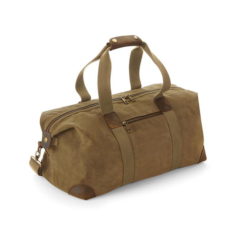 Heritage waxed canvas holdall Desert Sand