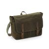 Heritage waxed canvas messenger Olive Green