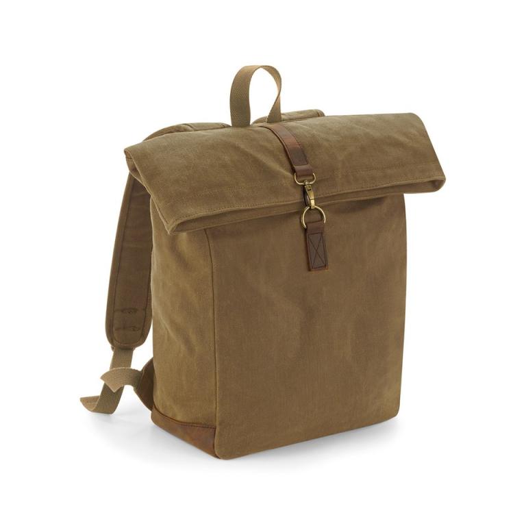 Heritage waxed canvas backpack Desert Sand