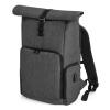 Q-Tech charge roll-top backpack Granite Marl