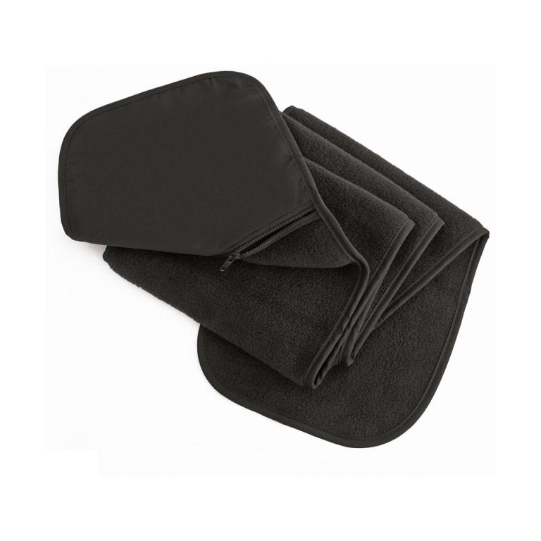 Polartherm™ fleece scarf with zip pocket Black