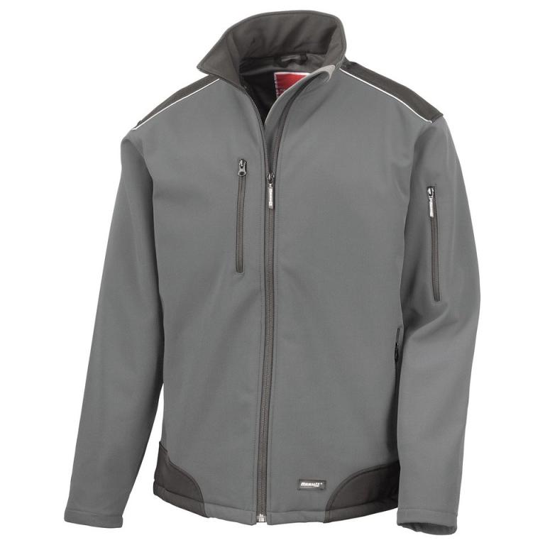 Ripstop softshell workwear jacket Grey/Black