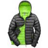 Women's Urban snow bird hooded jacket Black/Lime