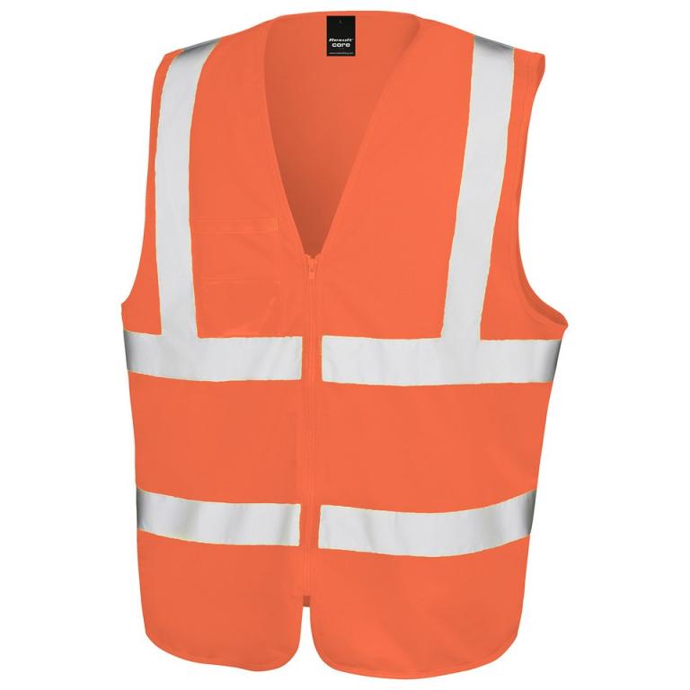 Core zip ID safety tabard Orange