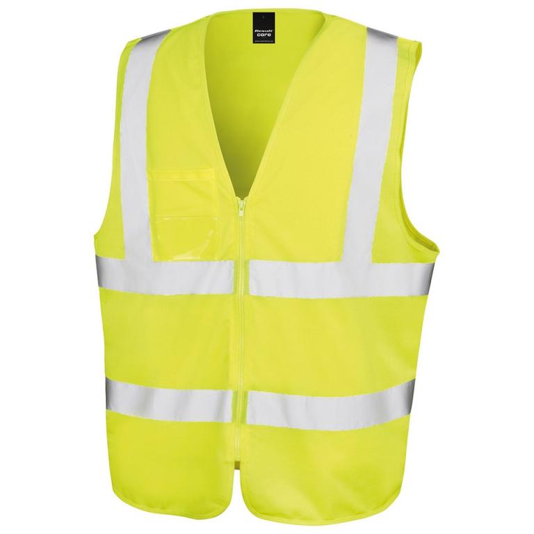 Core zip ID safety tabard Yellow