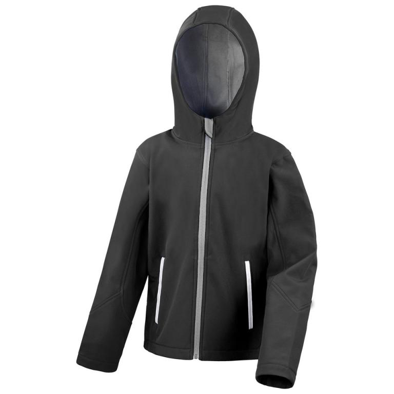 Core junior TX performance hooded softshell jacket Black/Grey