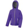 Core junior TX performance hooded softshell jacket Purple/Grey