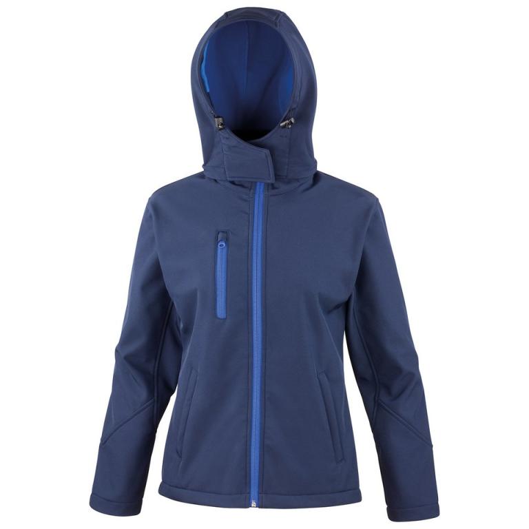 Women's Core TX performance hooded softshell jacket Navy/Royal