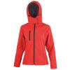 Women's Core TX performance hooded softshell jacket Red/Black