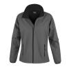 Women's Core printable softshell jacket Charcoal/Black