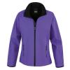 Women's Core printable softshell jacket Purple/Black