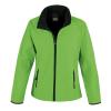 Women's Core printable softshell jacket Vivid Green/Black