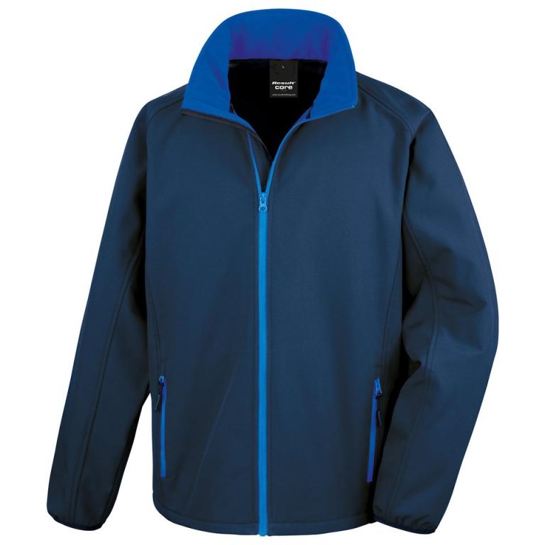 Core printable softshell jacket Navy/Royal