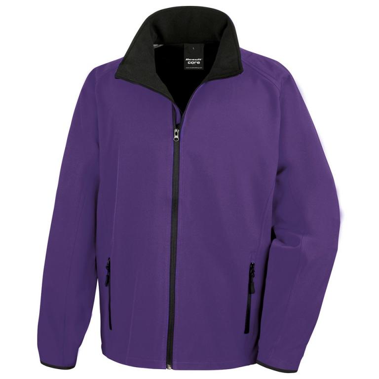 Core printable softshell jacket Purple/Black