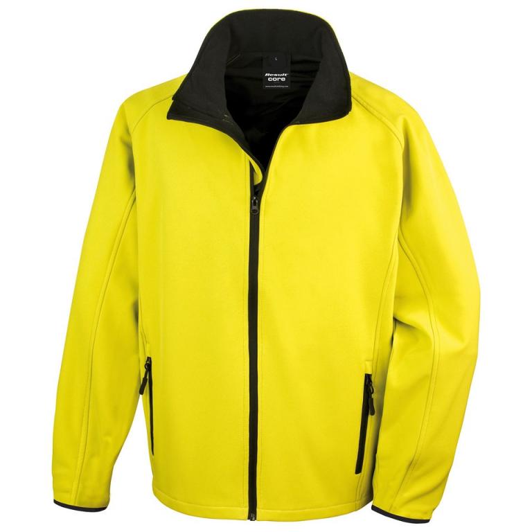 Core printable softshell jacket Yellow/Black