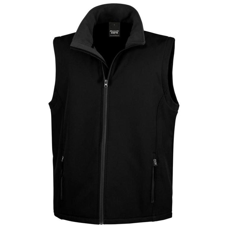 Printable softshell bodywarmer Black/Black