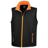 Printable softshell bodywarmer Black/Orange