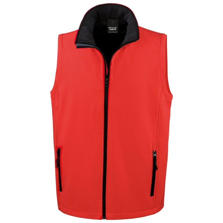 Printable softshell bodywarmer Red/Black