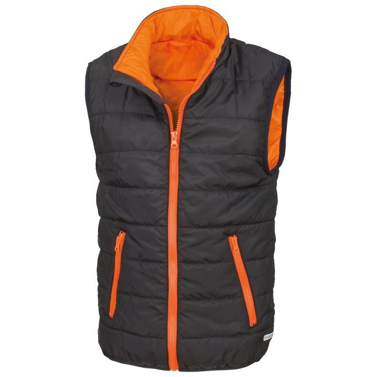 Core junior bodywarmer Black/Orange