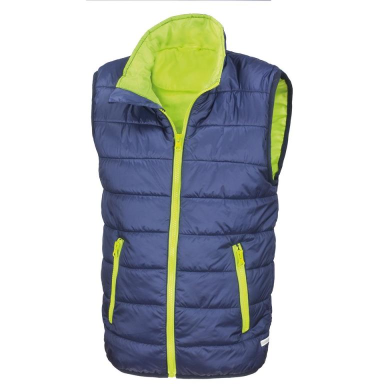 Core junior bodywarmer Navy/Lime