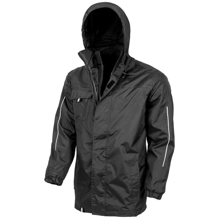 3-in1 CORE transit jacket with printable softshell inner Black