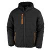 Recycled compass padded winter jacket Black/Orange