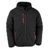 Recycled compass padded winter jacket Black/Red