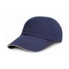 Junior low-profile heavy brushed cotton cap with sandwich peak Navy/White