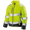 Women's soft padded safety jacket Fluorescent Yellow/Grey