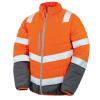 Soft padded safety jacket Fluorescent Orange