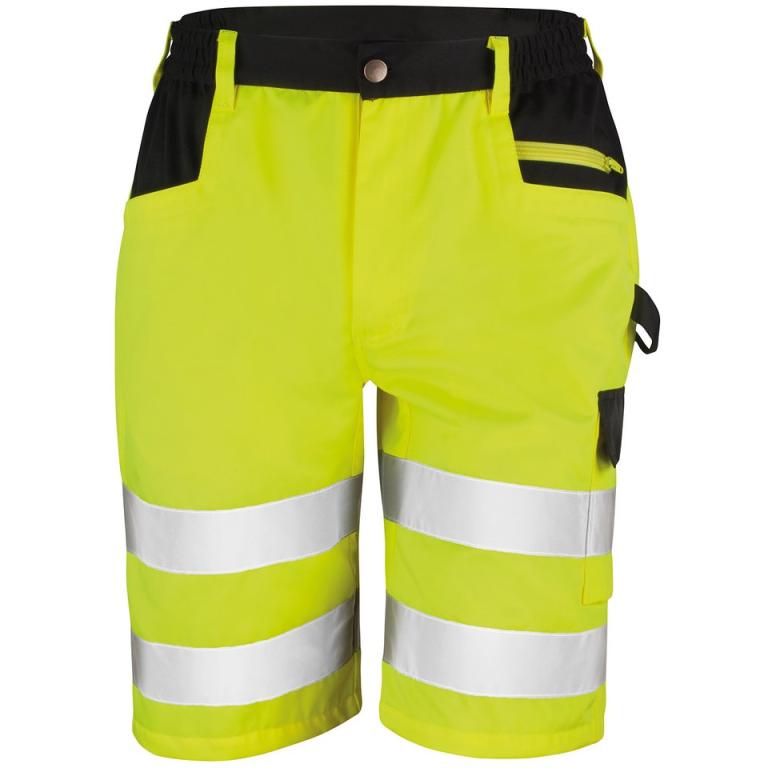 Safety cargo shorts Yellow