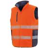 Reversible soft padded gilet Fluorescent Orange/Navy