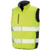 Reversible soft padded gilet Fluorescent Yellow/Navy