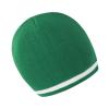 National beanie Emerald/White