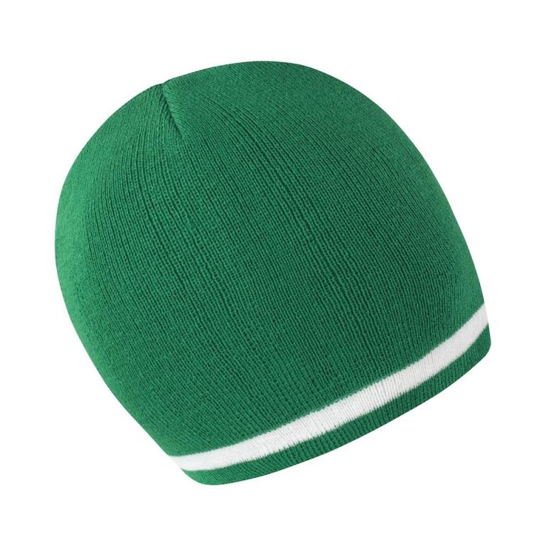 National beanie Emerald/White