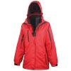 Women's 3-in-1 journey jacket with softshell inner Red/Black