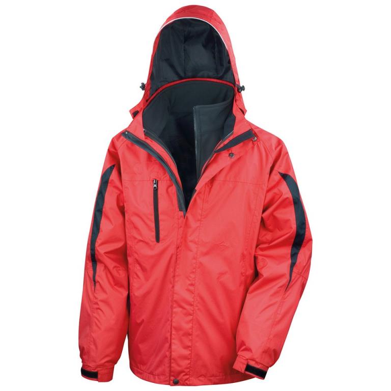 3-in-1 journey jacket with softshell inner Red/Black