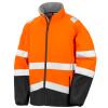 Printable safety softshell jacket  Fluorescent Orange/Black