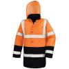 Motorway two-tone safety coat Fluorescent Orange/Black