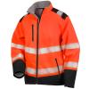 Printable ripstop safety softshell Fluorescent Orange/Black