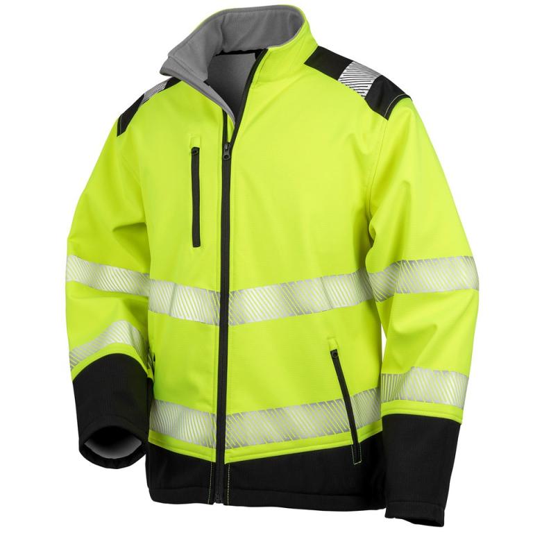 Printable ripstop safety softshell Fluorescent Yellow/Black