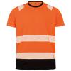 Recycled safety t-shirt Fluorescent Orange/Black