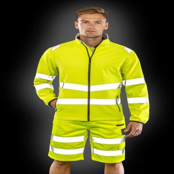 Recycled 2-layer printable safety softshell