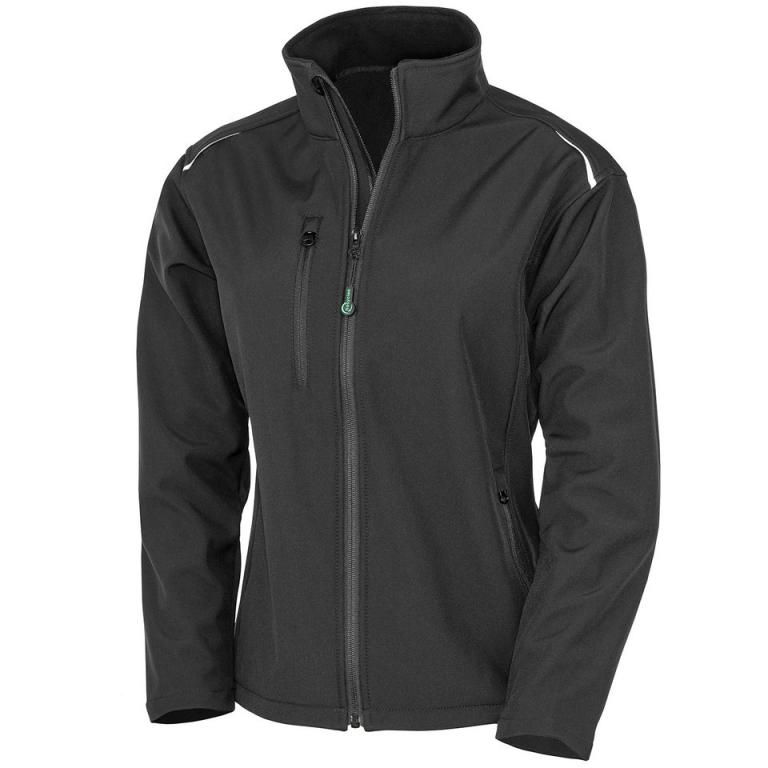 Women's recycled 3-layer printable softshell jacket Black