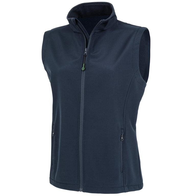 Women's recycled 2-layer printable softshell bodywarmer Navy