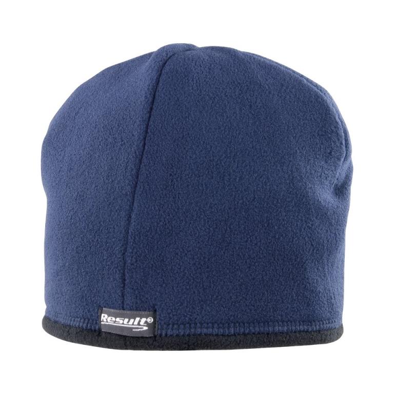 Reversible microfleece bob hat Navy/Black